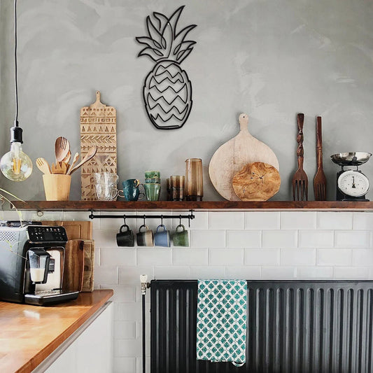 "Add a stylish touch to your interior with our handmade 3D Pineapple wall decoration!"