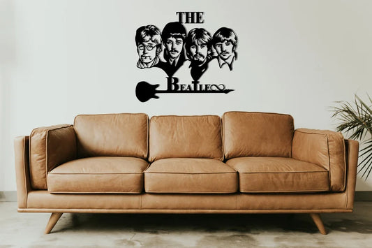 Instantly bring that unique atmosphere into your home with our handmade metal wall decoration of The Beatles!