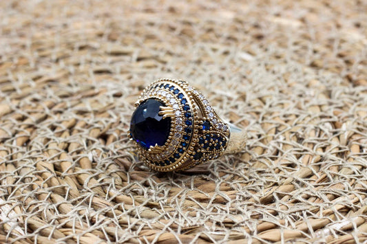 Unique Sapphire &amp; Silver Ring - Handmade &amp; Made to Order