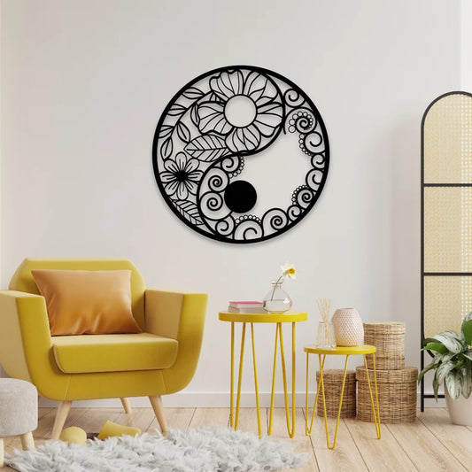 "Discover the unique Yin and Yang wall decoration with 3D effect for your home!"