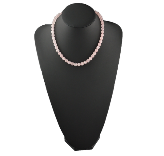 "Open your heart with our Rose Quartz Necklace (angular) - Perfect for any occasion!"